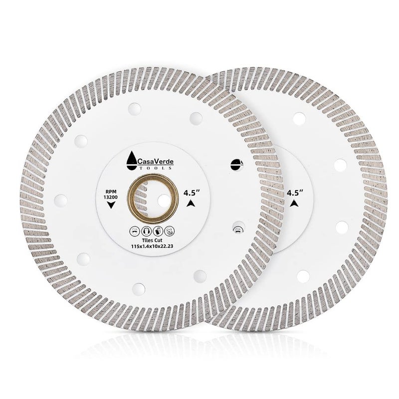 Casaverde 2pc/Lot 4.5" Super Thin Porcelain Tile Blade Diamond Saw Blades for Marble and Tiles - Image 3